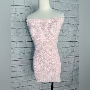 Petersyn revolve Nora strapless smocked dress orange new size medium